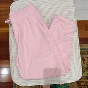 Size 10 Lululemon Dance Studio Pink Cropped  (25 inch) Lined Pants